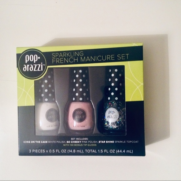 POPARAZZI Sparkling French Manicure Set - Picture 1 of 3